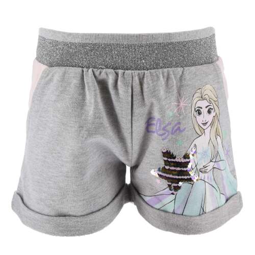 DISNEY Jégvarázs Elsa szürke rövidnadrág lányoknak csillogó derékkal
