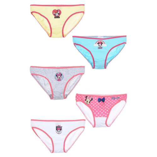 Set de 5 chiloți din bumbac cu Minnie Mouse pentru fete, 6-8 ani