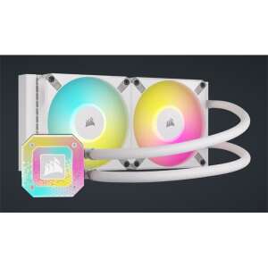CORSAIR iCUE H100i ELITE CAPELLIX XT Flüssigkeitskühler, weiß, 240mm Radiator, RGB-Beleuchtung - PC-Ventilator