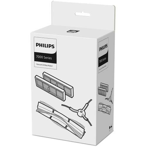 Philips 7000 Series Staubsauger & Wischroboter Zubehör-Set, beinhaltet Filter, Seitenbürsten und ein Reinigungswerkzeug