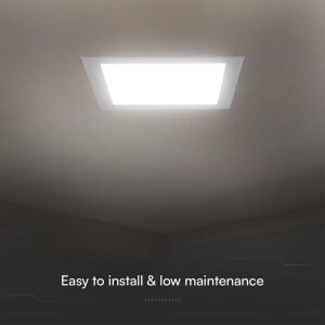 V-TAC 6W négyzet alakú LED panel lámpa, süllyesztett hideg fehér világítás - V-TAC