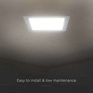 V-TAC süllyeszthető, műanyag házas, szögletes LED panel 12W, természetes fehér - SKU 10484 99794394 - V-TAC