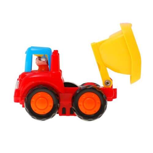 4 db-os Építőipari Jármű Játékkészlet - Traktor, Kotró, Betonszállító, Buldózer