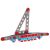 Junior Block crane construction toy, buildable plastic crane model