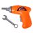 Toy drill and wrench for Junior Block construction set