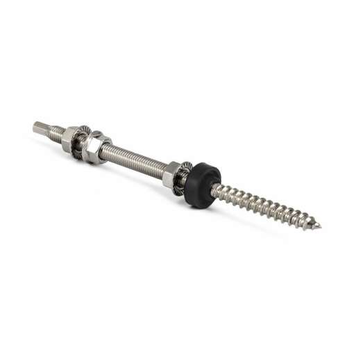 G21 tetőcsavar M10 x 250 mm rozsdamentes acélból, tömítő alátéttel és anyákkal