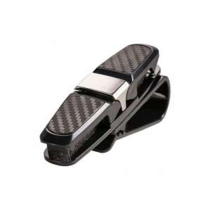 Mega Drive Auto-Sonnenbrillenhalter, schwarz, Carbonfaser-Design, Clip am Visier - Autoorganizer