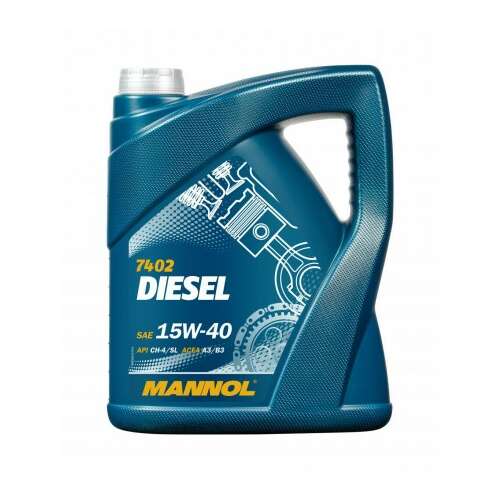 MANNOL DIESEL 15W-40 motorolaj 5 literes flakonban - Motorolaj