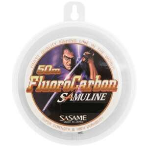 Sasame Samuline FC Fluorocarbon Shock Leader 50m Fishing Line, 0.50mm, Transparent, Made in Japan - Monofilament Line