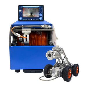 Sewer inspection robot with camera and monitor, pipe inspection crawler - Drone