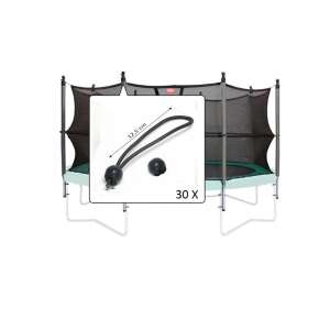 Zestaw mocujący siatkę zabezpieczającą do trampoliny, 30 sztuk. Elastyczne linki bungee do siatki trampoliny. - Część zamienna do trampoliny
