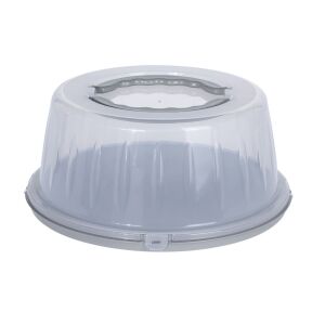 Excellent Houseware Kuchen-Servier- und Transporttablett, Polypropylen, 33 x 15 cm, grau