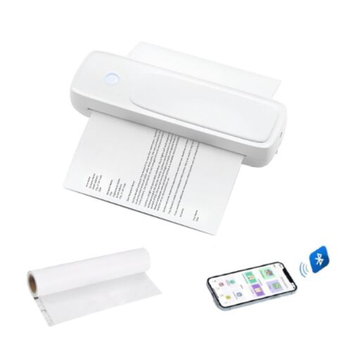 Termikus nyomtató, Ultra modell, hordozható, vezeték nélküli, nem igényel ecsetet, A4-es formátumig támogatja, Bluetooth, USB, iOS / Android / Windows / MacOS kompatibilis, 2600 mAh akkumulát