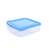 TOO KT-155 szendvicses doboz, 16x16x4,7cm, kék, átlátszó műanyag, élelmiszer tároló doboz