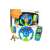 Kaichi Toys Intelligent Traffic Combination, interactive baby toy set with light and sound effects, blue, includes steering wheel, mobile phone, and key set