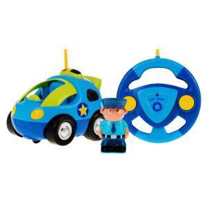Remote control police car with a policeman figure and steering wheel controller - Remote control vehicle