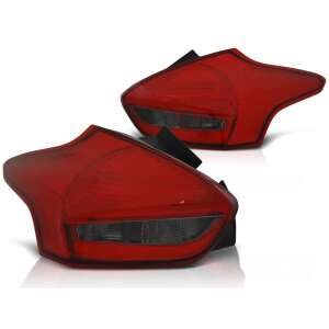 Ford Focus 3 2014- Hatchback Piros-Füst LED Hátsó Lámpa - Autólámpa