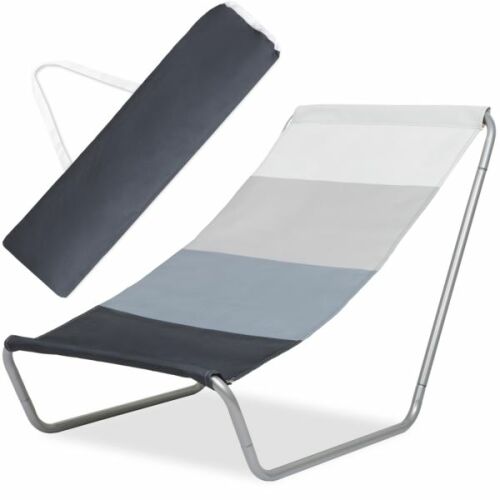 Maverick grey folding sun lounger with carry bag