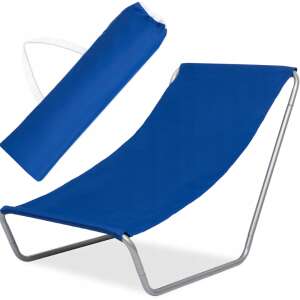 Maverick foldable sun lounger, dark blue, with carrying bag
