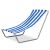 Maverick blue and white striped folding beach chair