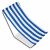 Lightweight Maverick folding beach chair, blue and white striped