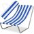 Maverick folding beach chair with carrying bag, blue and white