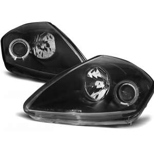 Mitsubishi Eclipse D50 2000-2005 Fekete Projektoros Első Lámpák Angel Eyes-szal - Autólámpa
