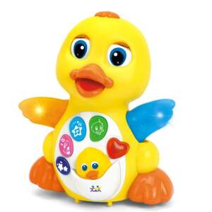 Yellow musical duck toy with lights and sounds, perfect for babies and toddlers - Developmental Toy for Toddler