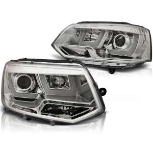 VW T5 2010- U-Type króm első fényszóró szett - Autólámpa