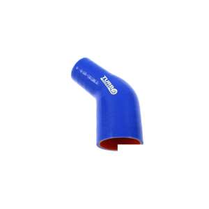 TurboWorks 45 Degree 76-89mm Silicone Reducer Elbow, Blue - TurboWorks