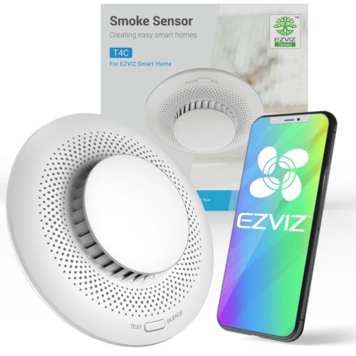 EZVIZ T4C Smart Home Smoke Detector with Mobile App Integration