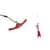Ventolino Red Rope Swing with Handle for Playground, 2.55m long, adjustable length, red handle, non-slip grip, HDPE