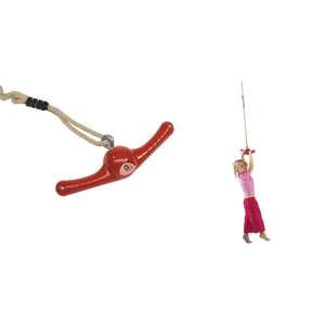 Ventolino Red Rope Swing with Handle for Playground, 2.55m long - Outdoor Skill Game