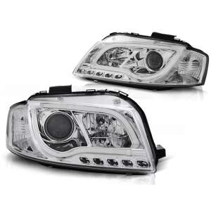 Faruri LED cromate Audi A3 8P 2003-2008 - Lumini auto