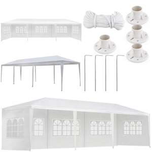 Italform Garden Pavilion Namiot imprezowy XXL z 4 ścianami bocznymi 3x9m #biały 99889723