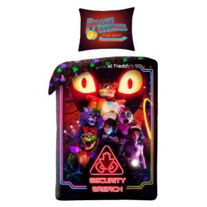 Öt éjjel Freddy pizzázójában ágyneműhuzat, a játék főszereplőivel, köztük Freddyvel, Chicával, Montyval és Roxyval - Ágynemű - ifjúsági és felnőtt