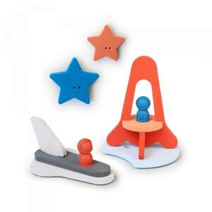 Quut Űrsikló fürdős puzzle, 10 részes fürdőjáték készlet gyerekeknek, űrsiklóval, rakétával, űrhajóssal és csillagokkal - Quut