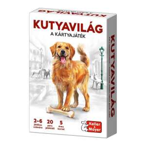 Kutyavilág kártyajáték doboz, családi játék aranyos kutyákkal, labrador, uszkár, boxer és foxi - Keller&Mayer