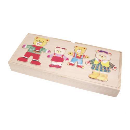 Fa Medvecsalád Öltöztetős Játék - 4 Medve 100201052