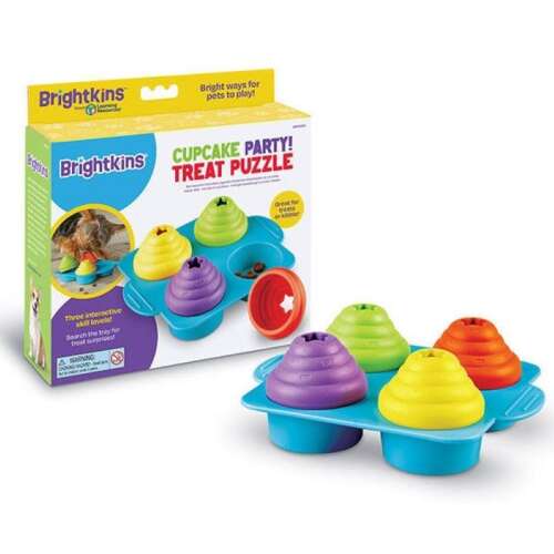 Brightkins Cupcake Party Jutalomfalat Fejtörő Kutyajáték, interaktív fejtörő kutyáknak, jutalomfalat adagoló, lassú etető