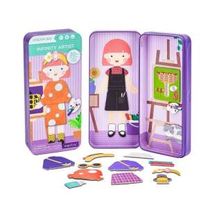 MierEdu Dream Big Infinity Artist mágneses puzzle doboz, egy mágneses öltöztetős játék kislányoknak, 30+ mágneses darabbal - MierEdu