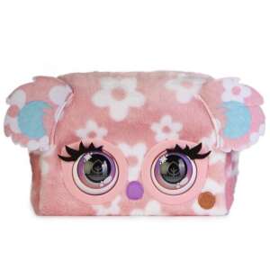 Rózsaszín és fehér virágmintás Purse Pets Bamboo Boo Koala interaktív plüss válltáska lányoknak - Spin Master