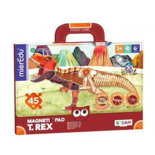 MierEdu T-Rex Mágneses Puzzle Játéktábla - 45 db