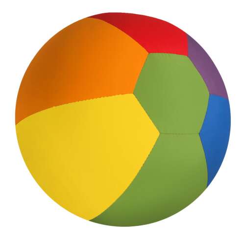 Szivárványos felfújható labda, Akson márka, gyerekeknek, 30cm átmérőjű, színes, tartós, poliészter, játékhoz, pattogzáshoz, sportokhoz, játékokhoz