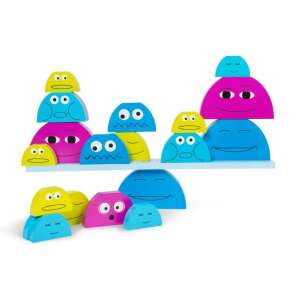 BS Toys Balance Buddies Holz-Balancierspiel für Kinder mit bunten Figuren und einer Wippe - Nonbrand Entwicklungsspiele für Kinder im Kindergartenalter