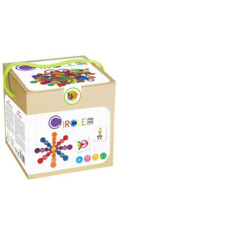 Körök képkirakó - feladatkártyákkal fa kirakós játék feladatkártyákkal