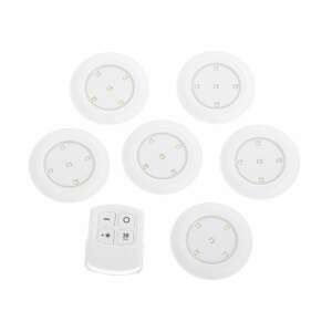 Sada 6 bezdrôtových LED lámp s diaľkovým ovládaním, biela - Lampy&osvetlenie