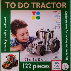 Traktor - Tractor, 122 darabos - Kifestő karton makett, modell építő- és kreatív szett 46836866 