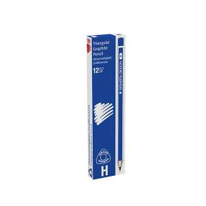 Signetta Design háromszögletű grafitceruza, H keménység, 12 darabos csomag - ICO