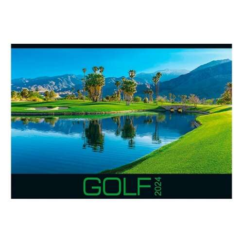 2024-es Golf naptár gyönyörű golfpálya tájképpel
